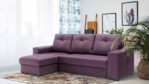 sofá cama chaiselongue con apertura de cama de arrastre. Es un modelo de sofá que ofrece gran variedad de medidas y modulaciones